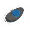 Perna Ortopedica pentru Spate cu Suport Lombar, Spuma cu Memorie, Ergonomica, Ajustabila cu Velcro, 45x25x10 cm, culoare, Albastru-Gri