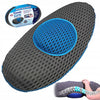 Perna Ortopedica pentru Spate cu Suport Lombar, Spuma cu Memorie, Ergonomica, Ajustabila cu Velcro, 45x25x10 cm, culoare, Albastru-Gri